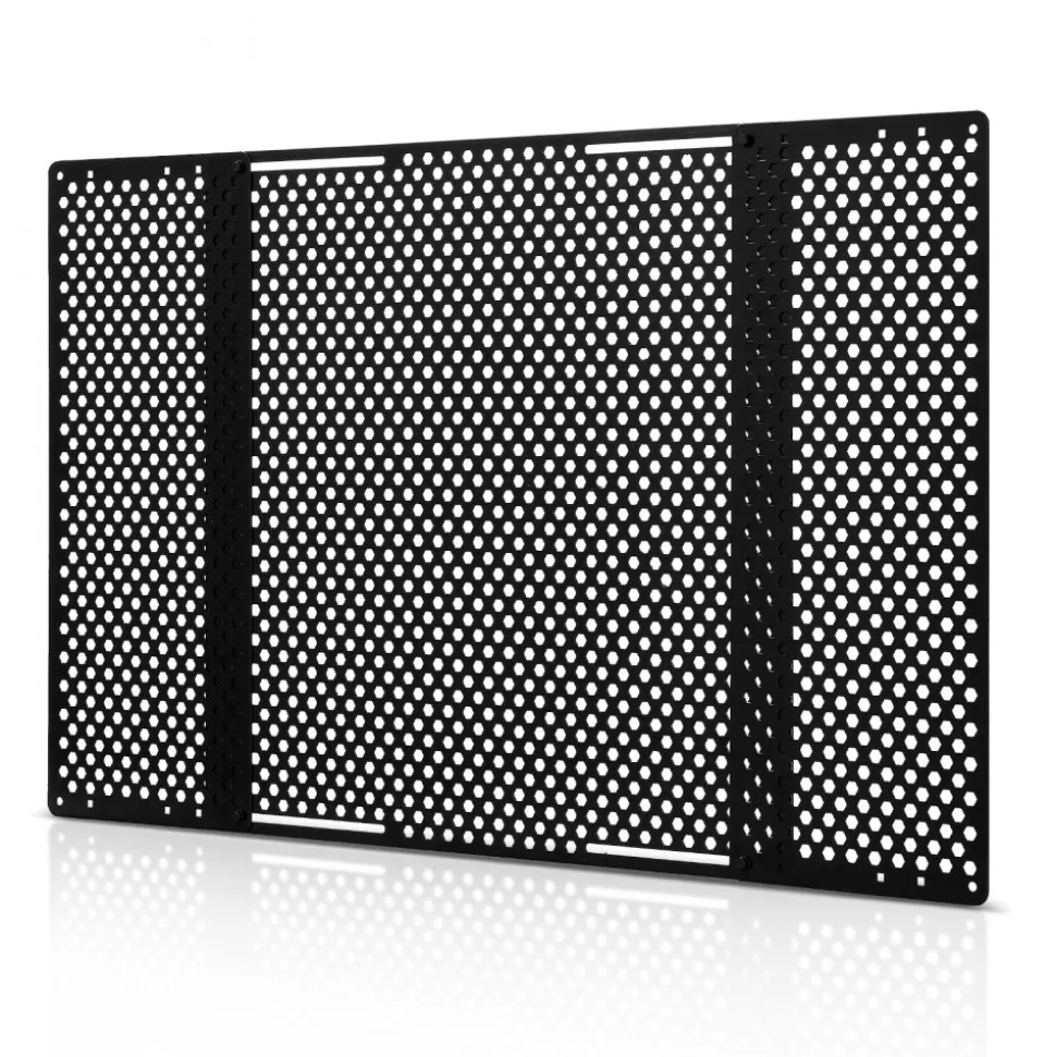 VEVOR RV Screen Door Protector, Adjusts from 22 to 31.5 inch, Adjustable Door Grille, Easy to Install, Reinforced Breathable Honeycomb Holes, Iron Camper RV Entry Protector for Pet Protection, Black
