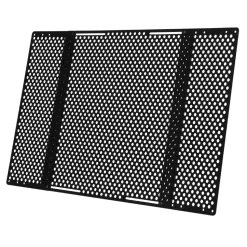 VEVOR RV Screen Door Protector, Adjusts from 22 to 31.5 inch, Adjustable Door Grille, Easy to Install, Reinforced Breathable Honeycomb Holes, Iron Camper RV Entry Protector for Pet Protection, Black