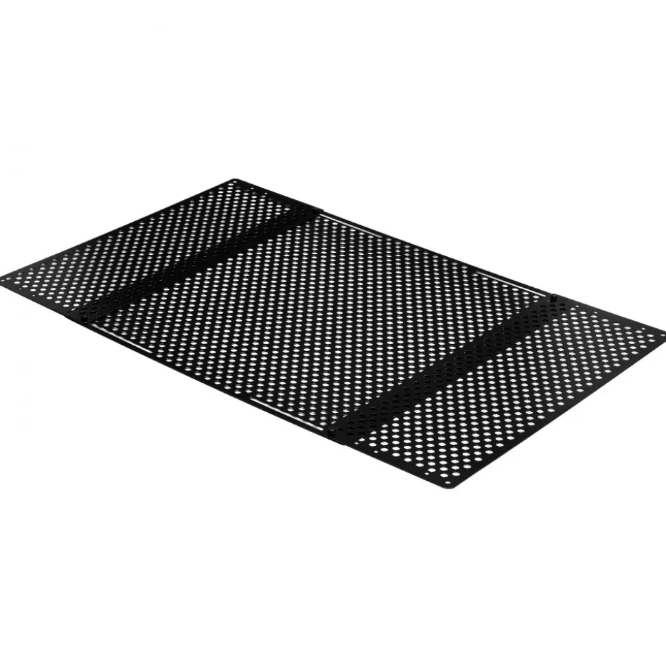 VEVOR RV Screen Door Protector, Adjusts from 22 to 31.5 inch, Adjustable Door Grille, Easy to Install, Reinforced Breathable Honeycomb Holes, Iron Camper RV Entry Protector for Pet Protection, Black