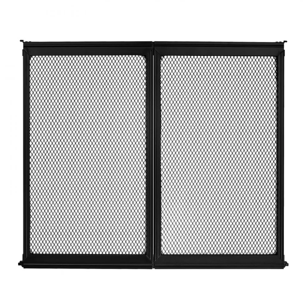 VEVOR RV Screen Door Protector, 22.5 x 20 inch Door Grille, Easy to Install and Disassemble, Reinforced Breathable Protective Mesh, Aluminum Alloy Camper RV Entry Protector for Pet Protection, Black