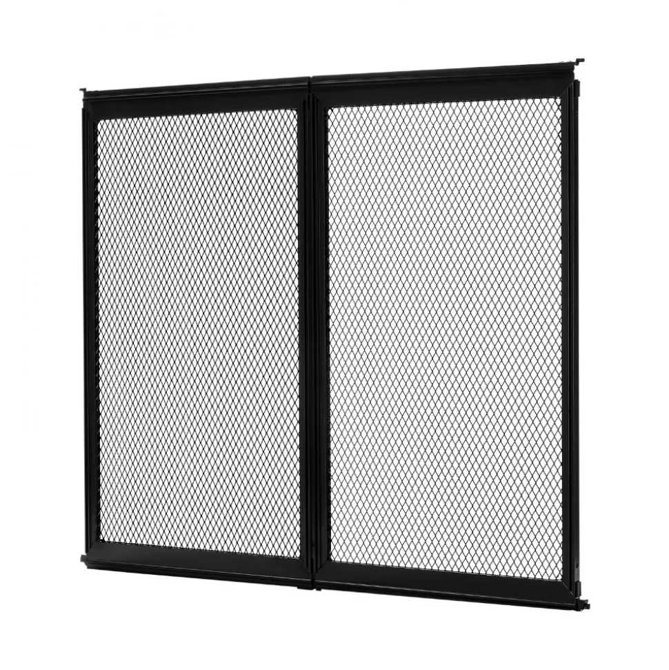 VEVOR RV Screen Door Protector, 22.5 x 20 inch Door Grille, Easy to Install and Disassemble, Reinforced Breathable Protective Mesh, Aluminum Alloy Camper RV Entry Protector for Pet Protection, Black