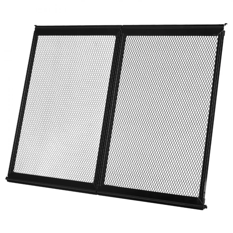 VEVOR RV Screen Door Protector, 26.5 x 20 inch Door Grille, Easy to Install and Disassemble, Reinforced Breathable Protective Mesh, Aluminum Alloy Camper RV Entry Protector for Pet Protection, Black