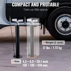 VEVOR RV Slide Out Support Jacks, 5000 lbs Capacity Each Slide Out Stabilizer, Adjusts from 20"-48" Camper Slide Out Support Jacks, Heavy-duty Slideout Stabilizers for RV, Camper and Travel Trailer