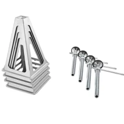VEVOR RV Stabilizer Jacks, 4 Pack Aluminum RV Leveling Jacks, RV Stack Jacks for RV Travel Trailer Camper, Single Screw Jack Support up to 6000 Lbs, Adjustable from 11 inch to 17 inch
