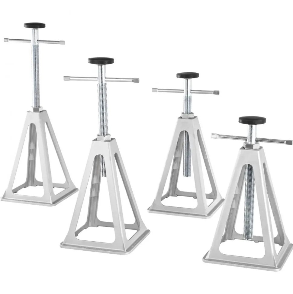 VEVOR RV Stabilizer Jacks, 4 Pack Aluminum RV Leveling Jacks, RV Stack Jacks for RV Travel Trailer Camper, Single Screw Jack Support up to 6000 Lbs, Adjustable from 11 inch to 17 inch