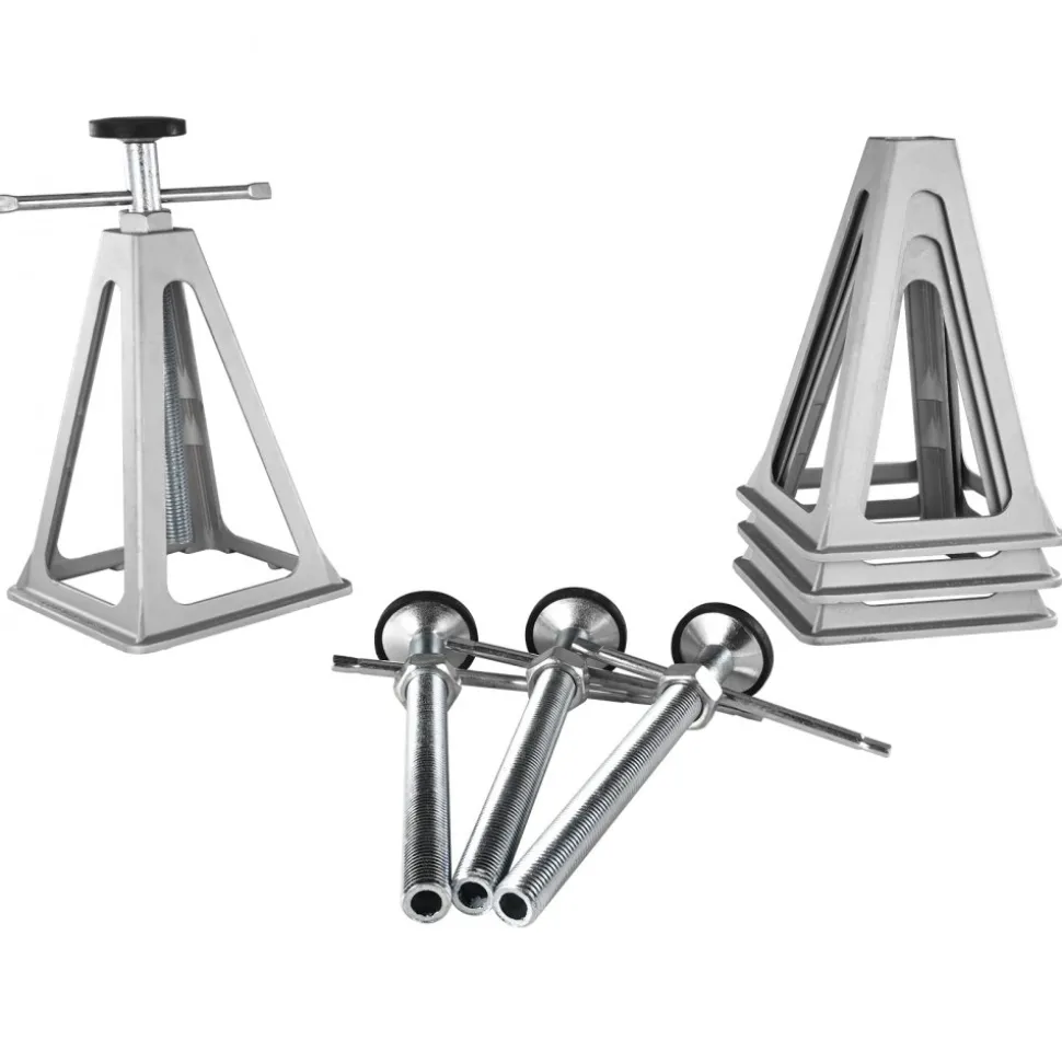 VEVOR RV Stabilizer Jacks, 4 Pack Aluminum RV Leveling Jacks, RV Stack Jacks for RV Travel Trailer Camper, Single Screw Jack Support up to 6000 Lbs, Adjustable from 11 inch to 17 inch