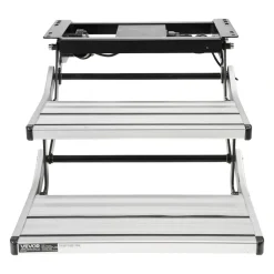 VEVOR RV Steps, 2-Step, 440 lbs Load Capacity, Electric Retractable RV Stairs, Telescopic Folding Aluminum Alloy Camper Steps, Steel Frame Non-Slip Entry Stair for Camper Van Motorhome Travel Trailer
