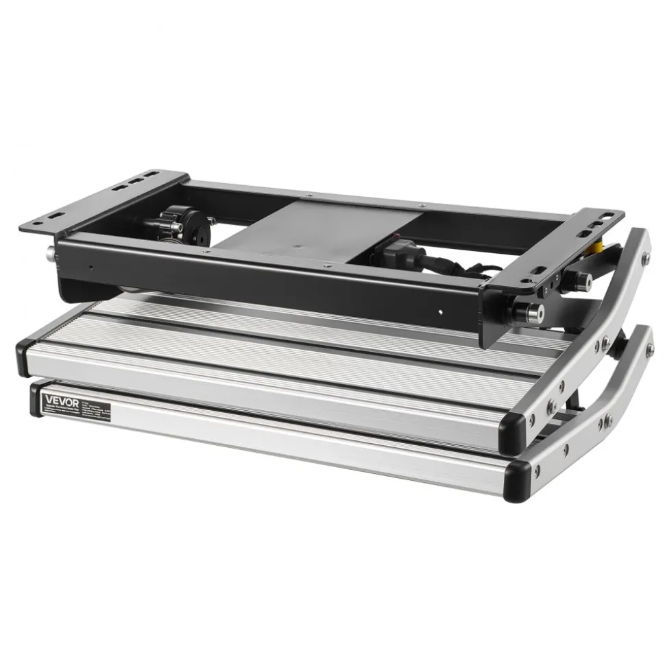 VEVOR RV Steps, 2-Step, 440 lbs Load Capacity, Electric Retractable RV Stairs, Telescopic Folding Aluminum Alloy Camper Steps, Steel Frame Non-Slip Entry Stair for Camper Van Motorhome Travel Trailer