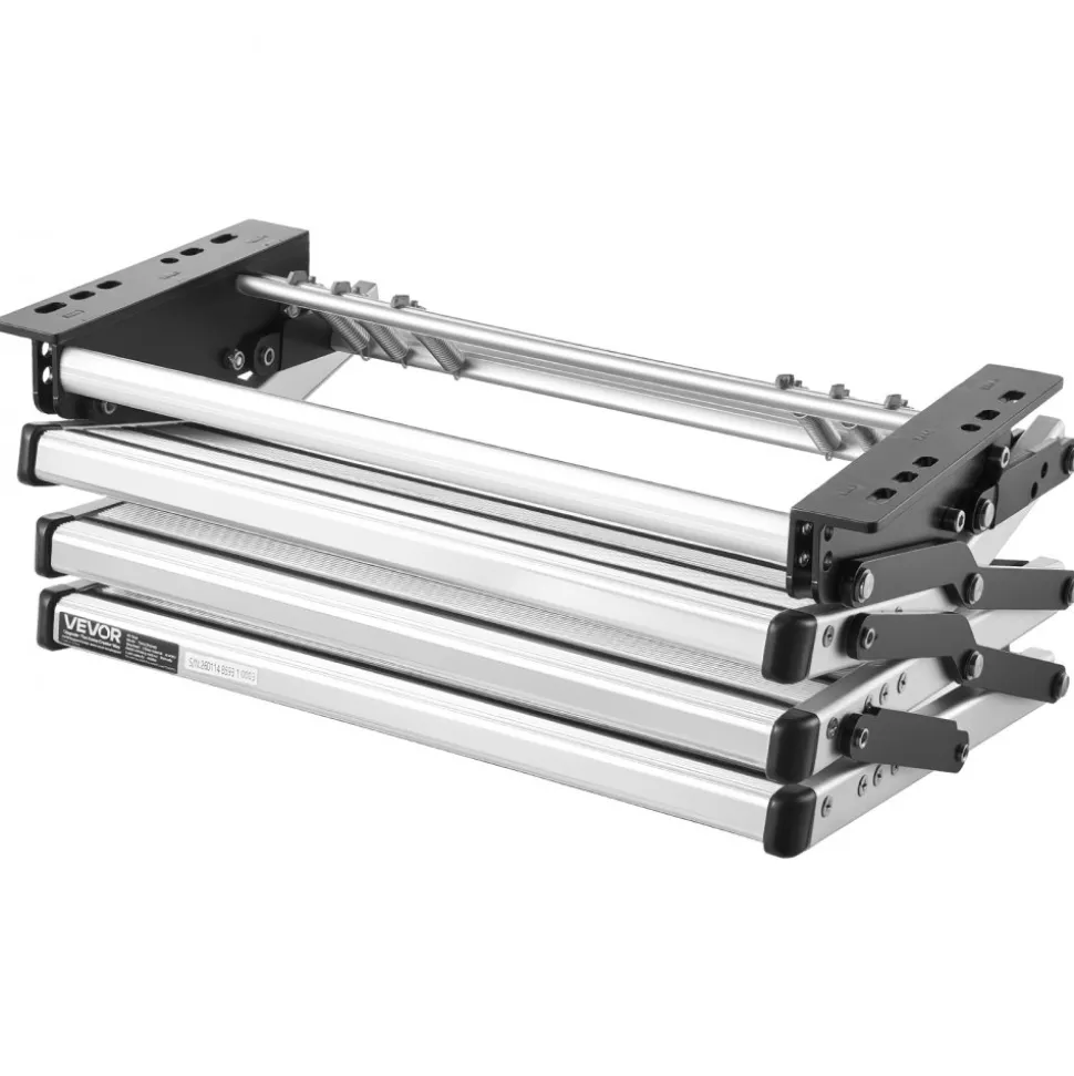 VEVOR RV Steps, 3-Step, 440 lbs Load Capacity, Manual Retractable RV Stairs, Telescopic Folding Aluminum Alloy Camper Steps, Steel Frame Non-Slip Entry Stairs for Camper Van Motorhome Travel Trailer