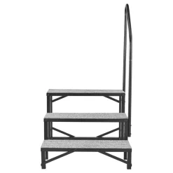 VEVOR RV Steps with Handrail, 3 Steps, 660 lbs Load Capacity, Heavy Duty Outdoor RV Stairs with Non-Slip Mat for Elderly and Pets, Portable Stairs for Hot Tub, Camper, Mobile Home, Porch, Pool, SPA