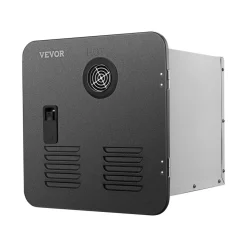 VEVOR RV Tankless Water Heater, Instant Shower with 15 x 15 inches Black Door and Remote Controller, 55000BTU Optimized Comfort Performance Hot Water, Ideal for RVers' Family Everyday Use
