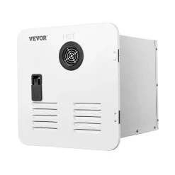 VEVOR RV Tankless Water Heater, Instant Shower with 15 x 15 inches White Door and Remote Controller, 42000BTU Optimized Comfort Performance  Propane Hot Water Heater, for RVers' Family Use, White