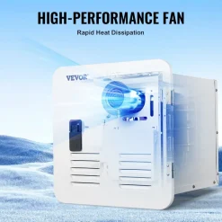 VEVOR RV Tankless Water Heater, Instant Shower with 15 x 15 inches White Door and Remote Controller, 55000BTU Optimized Comfort Performance Hot Water, Ideal for RVers' Family Everyday Use