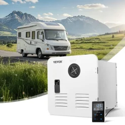 VEVOR RV Tankless Water Heater, Instant Shower with 15 x 15 inches White Door and Remote Controller, 55000BTU Optimized Comfort Performance Hot Water, Ideal for RVers' Family Everyday Use