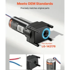 VEVOR RV 5th Wheel Landing Gear Motor, Replaces LG-142178, 5500 lbs Capacity, 300W RV Fifth Wheel Power Landing Gear Motor Compatible with Lippert Venture, Atwood, Stromberg Carlson Systems, Black