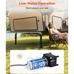 VEVOR RV 5th Wheel Landing Gear Motor, Replaces LG-142178, 5500 lbs Capacity, 300W RV Fifth Wheel Power Landing Gear Motor Compatible with Lippert Venture, Atwood, Stromberg Carlson Systems, Black