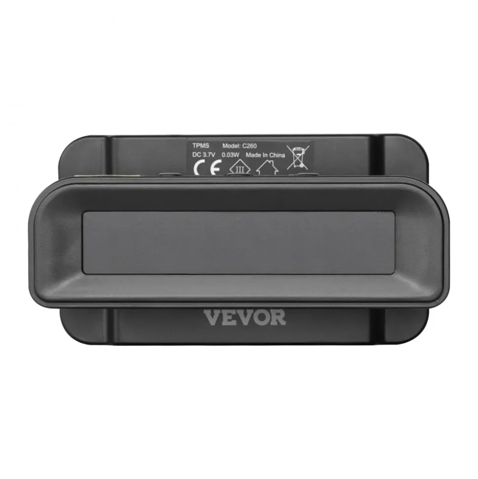VEVOR RV Tire Pressure Monitoring System, 7.3-87 PSI Trailer TPMS, Universal Wireless Car Alarm System, Waterproof TPMS Sensors Set with Solar Charge, 4 Sensors, 5 Alarm Modes, and Real-time Display