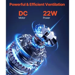 VEVOR RV Vent Fan, 14 inch RV Roof Vent Fan 12V, Powerful 10-Speed Reversible Fan with Remote Control, Built-in DC Motor, Power Top Lid,12 inch Fan Blade,Fits 14 x14 inch Roof Openings