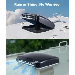 VEVOR RV Vent Fan, 14 inch RV Roof Vent Fan 12V, Powerful 10-Speed Reversible Fan with Remote Control, Built-in Rain Cover, Power Top Lid,12 inch Fan Blade,Fits 14 x14 inch Roof Openings
