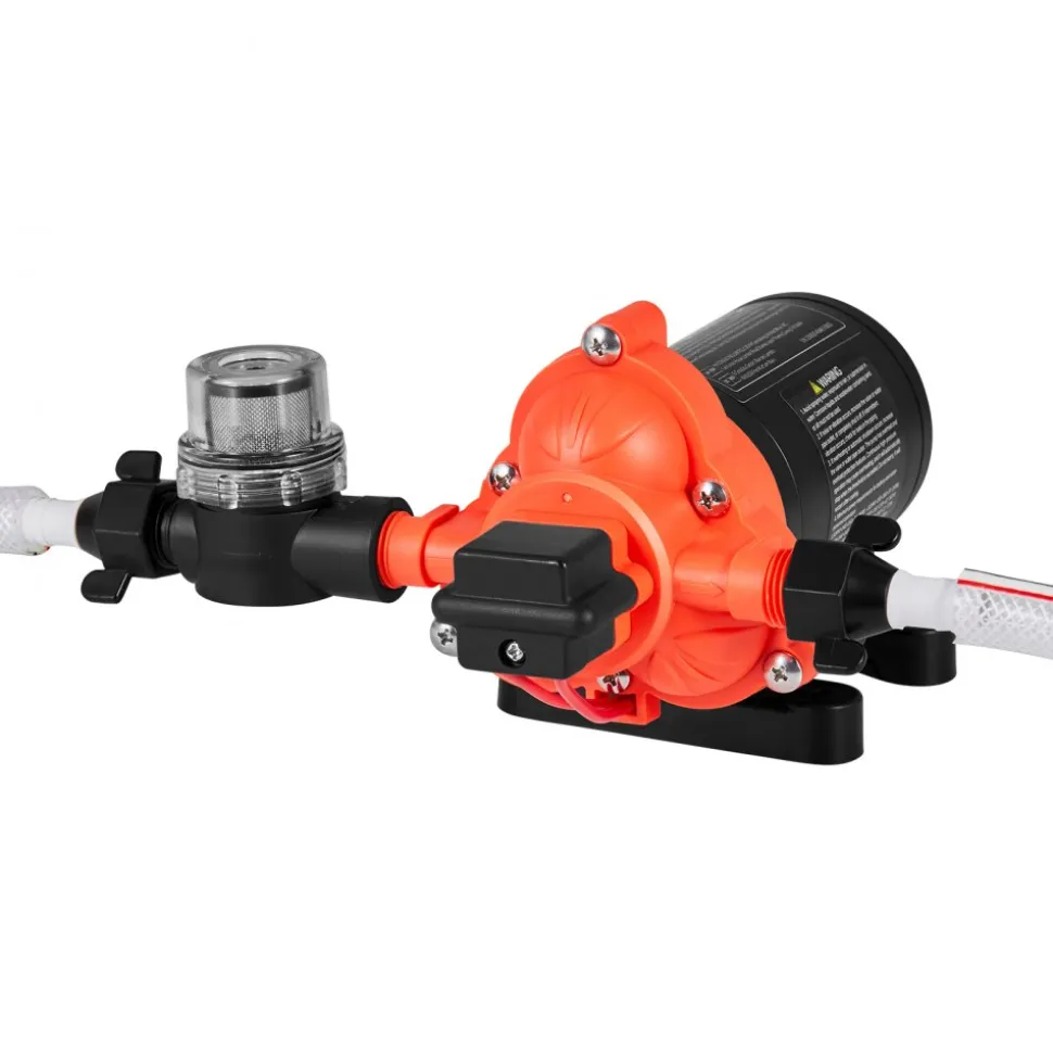 VEVOR RV Water Pump, 12V DC 4 GPM (15.1 L/min), 3-Chamber Self-Priming Diaphragm Water Pump with Automatic Pressure Switch, 40 PSI Max Pressure, On Demand for RV, Caravan, Marine, Yacht, Car Washing