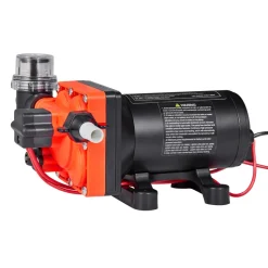 VEVOR RV Water Pump, 12V DC 6 GPM (22.7 L/min), 4-Chamber Self-Priming Diaphragm Water Pump with Automatic Pressure Switch, 70 PSI Max Pressure, On Demand for RV, Caravan, Marine, Yacht, Car Washing