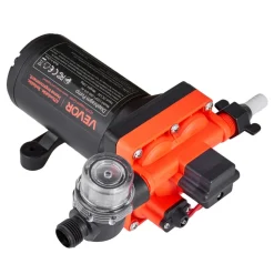 VEVOR RV Water Pump, 12V DC 6 GPM (22.7 L/min), 4-Chamber Self-Priming Diaphragm Water Pump with Automatic Pressure Switch, 70 PSI Max Pressure, On Demand for RV, Caravan, Marine, Yacht, Car Washing