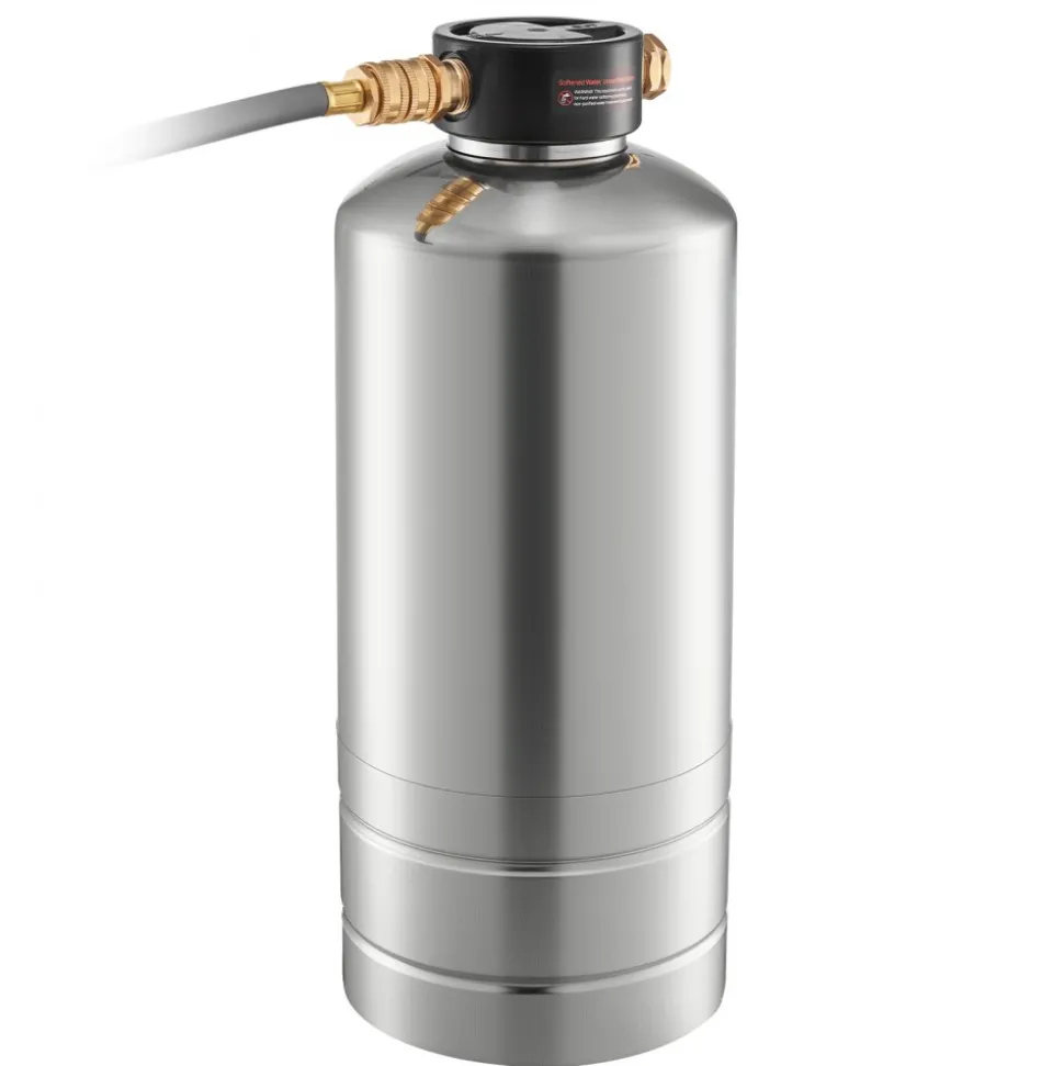 VEVOR RV Water Softener, 16,000 Grain, Portable Water Softener with NPT 3/4" Fittings, Food-Grade Resin, Stainless Steel, Quick Connect, for RVs, Trailers, Boats, Mobile Car Washing, Pressure Washing