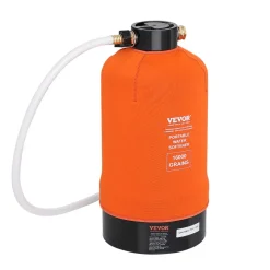 VEVOR RV Water Softener, 16,000 Grain Portable Water Softener, with 3/4" Brass Fittings and 42" Hose, Soften Hard Water Filter System for RVs, Trailers, Boats, Mobile Car Washing, Pressure Washing
