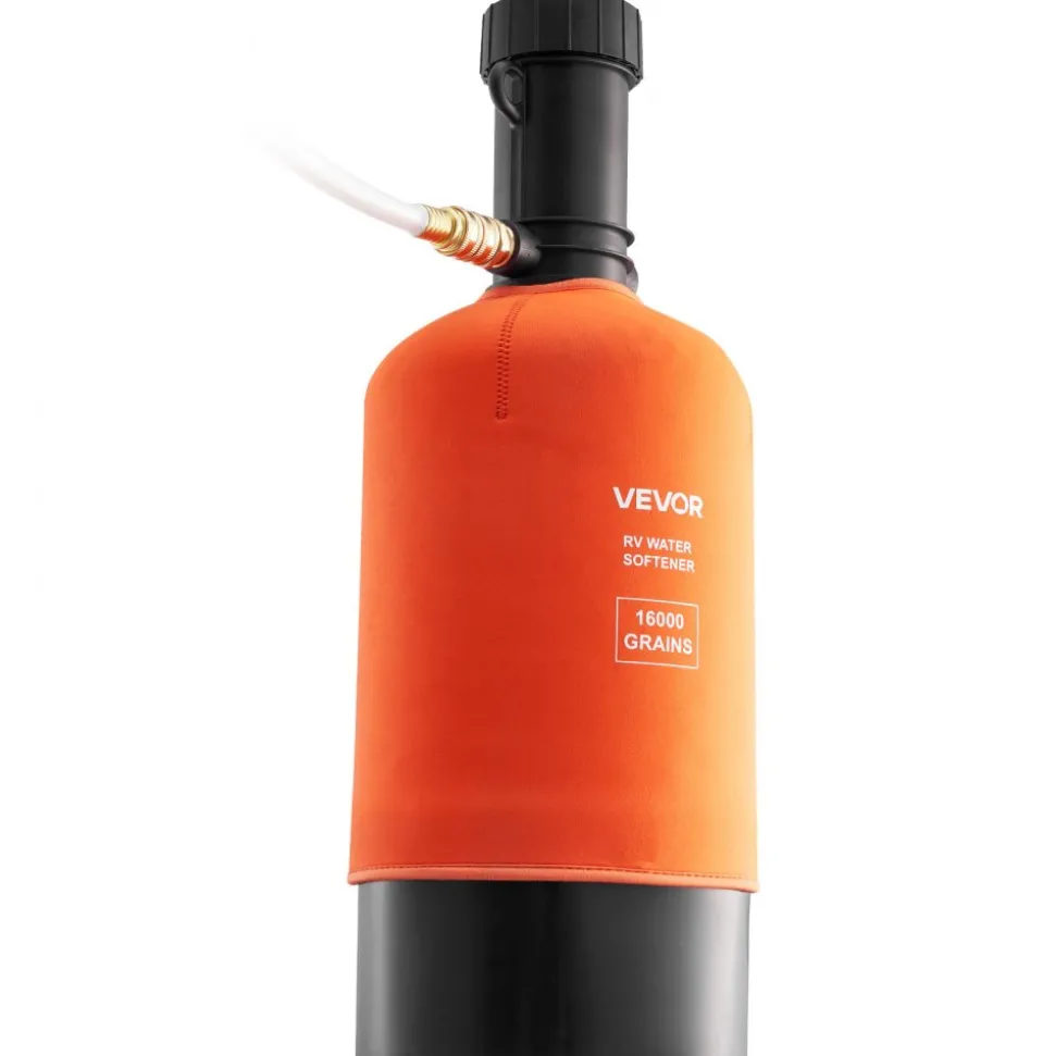 VEVOR RV Water Softener, 16,000 Grain, Portable Water Softener with Filter System, NPT 3/4" Fittings, Food-Grade Resin, Quick Connect, for RVs, Trailers, Boats, Mobile Car Washing, Pressure Washing