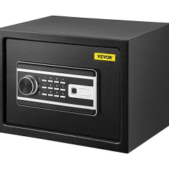 VEVOR Safe Box, 0.8 CU.FT Fingerprint Safe Box for Money with 2 Keys & Digital Keypad, Q235 Steel Safe Box for Storing Cash, Jewelry, Pistols, Documents, Watches in Home & Office & Hotel