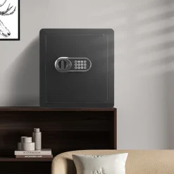 VEVOR Safe, 1.8 Cubic Feet Home Safe, Steel Security Safe with Digital Keypad and 2 Keys, Cabinet Safe with Fire-proof Bag, Protect Cash, Gold, Jewelry, Documents for Home, Hotel, 15.8x13x16.9 inches