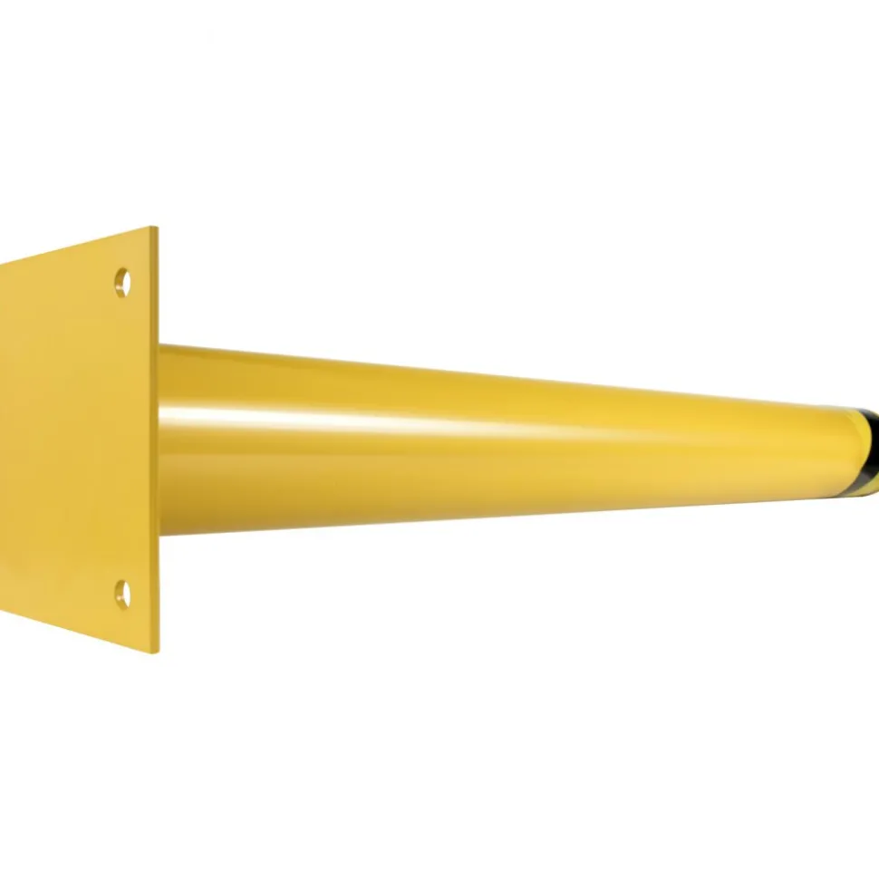VEVOR Safety Bollard, 42 Inch Height Bollard Post, 5.5 Inch Diameter Steel Pipe Safety Bollard Post, Yellow Steel Bollard, Steel Safety Bollard with 8 Anchor Bolts, Perfect for Traffic-Sensitive Area