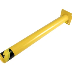 VEVOR Safety Bollard, 42 Inch Height Bollard Post, 4.5 Inch Diameter Steel Pipe Safety Bollard Post, Yellow Steel Bollard, Steel Safety Bollard with 8 Anchor Bolts, Perfect for Traffic-Sensitive Area