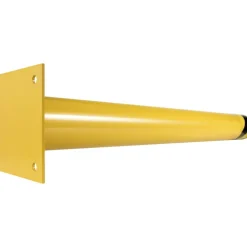 VEVOR Safety Bollard, 42 Inch Height Bollard Post, 4.5 Inch Diameter Steel Pipe Safety Bollard Post, Yellow Steel Bollard, Steel Safety Bollard with 8 Anchor Bolts, Perfect for Traffic-Sensitive Area