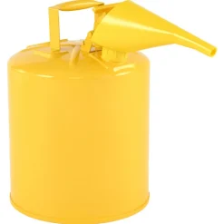 VEVOR Safety Can, 5 Gallon Type I Yellow Safety Can for Diesel with Stainless Steel Flame Arrester, Self-Closing Lid, and PE Funnel, Carbon Steel Flammable Storage Container with Ergonomic Handle