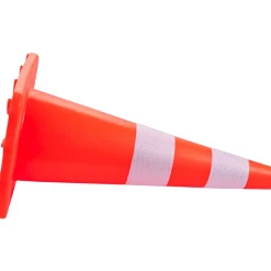 VEVOR Safety Cones, 28 in/73 cm Height, 12 PCS PVC Orange Traffic Cone with 2 Reflective Collars and Weighted Base, Used for Traffic Control, Driveway Road Parking and School Improvement