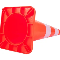 VEVOR Safety Cones, 10PCS 28" Traffic Cones, PVC Orange Construction Cones, 2 Reflective Collars Traffic Cones with Weighted Base and Hand-Held Ring Used for Traffic Control, Driveway Road Parking