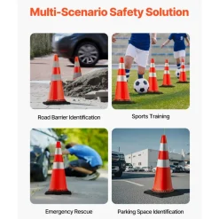 VEVOR Safety Cones, 8 x 30