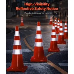 VEVOR Safety Cones, 6 x 36