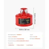VEVOR Safety Gas Can, 2.5 Gallon Type II Red Safety Can for Gasoline with Stainless Steel Flame Arrester, Self-Closing Lid & Flexible Metal Spout, Carbon Steel Flammable Storage with Ergonomic Handle