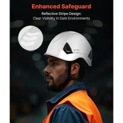 VEVOR Safety Helmet, ANSI/ISEA Z89.1 Approved ABS Safety Hard Hat with 6-Point Ratchet Suspension, Adjustable Vented Hardhat for Men Women Adults, for Outdoor Indoor Industrial Construction Workwear