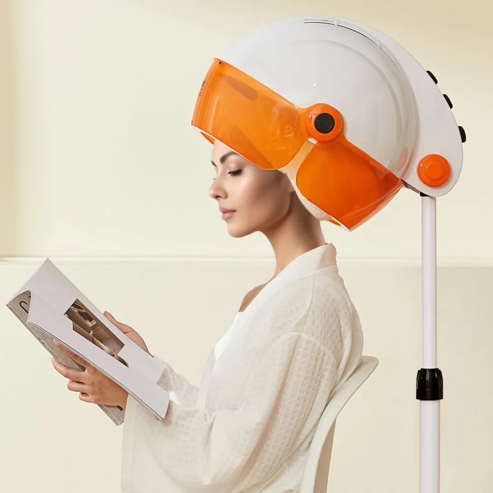 VEVOR Salon-Grade Hair Dryer, 1875W Powerful Stand Dryer, Adjustable Timer & 3 Heat/Speed Options, Mobile Base with Wheels for Salon & Home Use