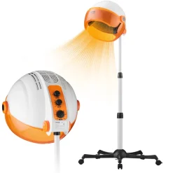 VEVOR Salon-Grade Hair Dryer, 1875W Powerful Stand Dryer, Adjustable Timer & 3 Heat/Speed Options, Mobile Base with Wheels for Salon & Home Use