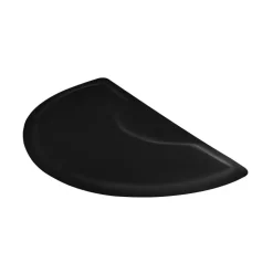 VEVOR Salon Mat for Hair Stylist, 3 x 5 FT Semi-circle Salon Chair Mat, 1/2-inch Thickened Anti Fatigue Barber Shop Floor Mat with Round Cut Out, Easy-to-Clean PVC Surface & Anti-Trip Beveled Edges