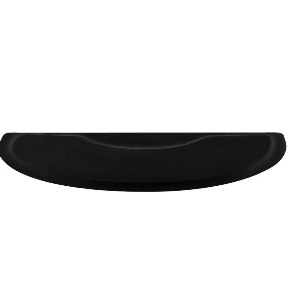 VEVOR Salon Mat for Hair Stylist, 3 x 5 FT Semi-circle Salon Chair Mat, 1/2-inch Thickened Anti Fatigue Barber Shop Floor Mat with Round Cut Out, Easy-to-Clean PVC Surface & Anti-Trip Beveled Edges