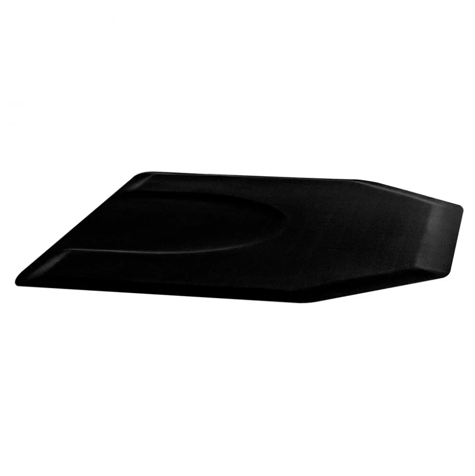 VEVOR Salon Mat for Hair Stylist, 3 x 4 FT Semi-circle Salon Chair Mat, 1-inch Thickened Anti Fatigue Barber Shop Floor Mat with Round Cut Out, Easy-to-Clean PVC Surface & Anti-Trip Beveled Edges
