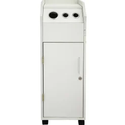 VEVOR Salon SPA Beauty Hairdressing Cart White Storage Trolley with 4 Drawers Rolling Wheels Lockable 2 Keys with Hairdryer Holder Space-Saving Side Tray