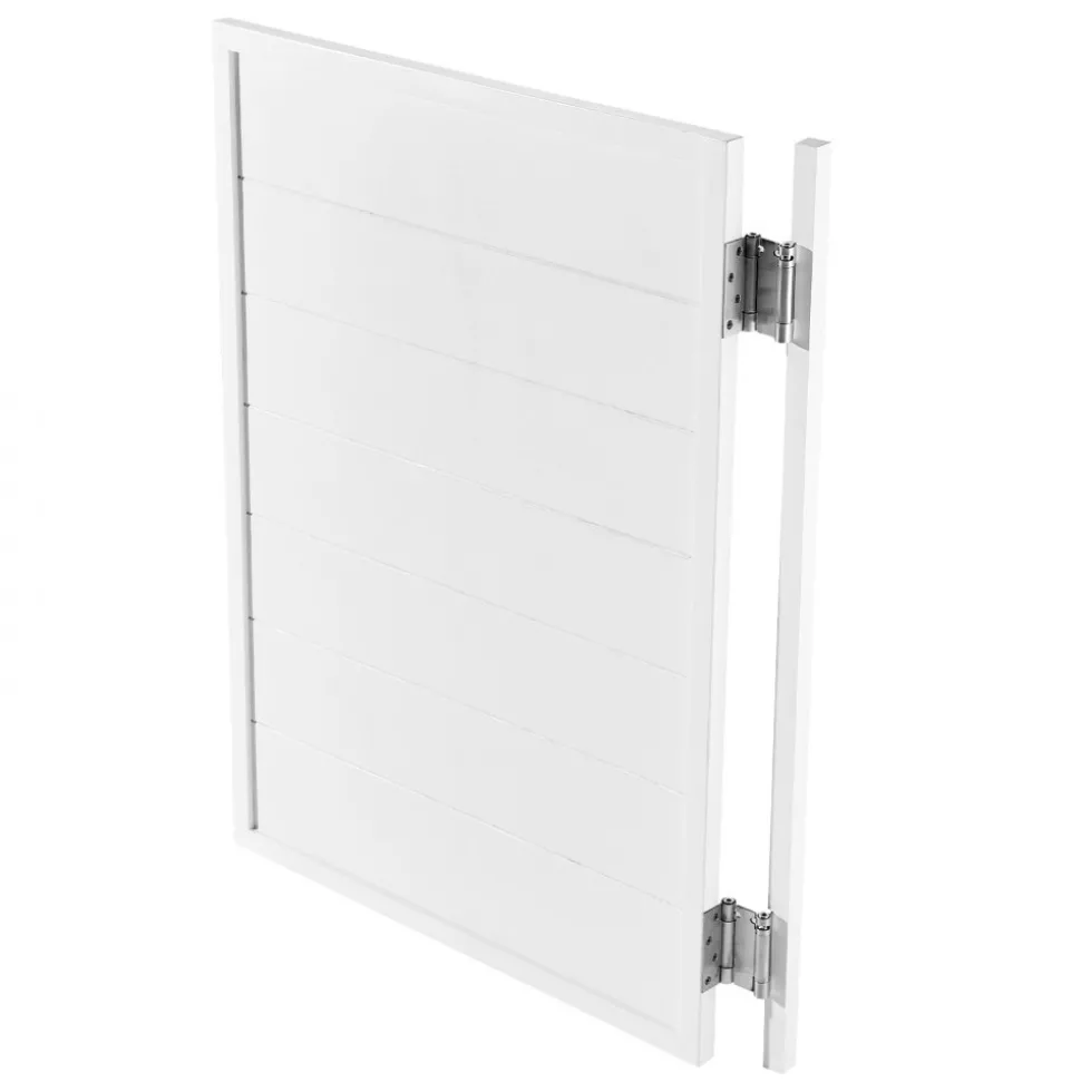 VEVOR Saloon Doors, 32"W x 42" H Single Swinging Cafe Interior Doors, Square Design Premium Pine Wood, with Hinges & Hardware Kit, Easy to Install, for Hallway Kitchen Bar Pub Entrance, White