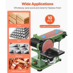 VEVOR Sanding Belts, 6 x 48-inch Belt Sander Sanding Belts, 10PCS 80 Grit Aluminum Oxide for Woodworking, Steel, Aluminum, Non-Ferrous Metals