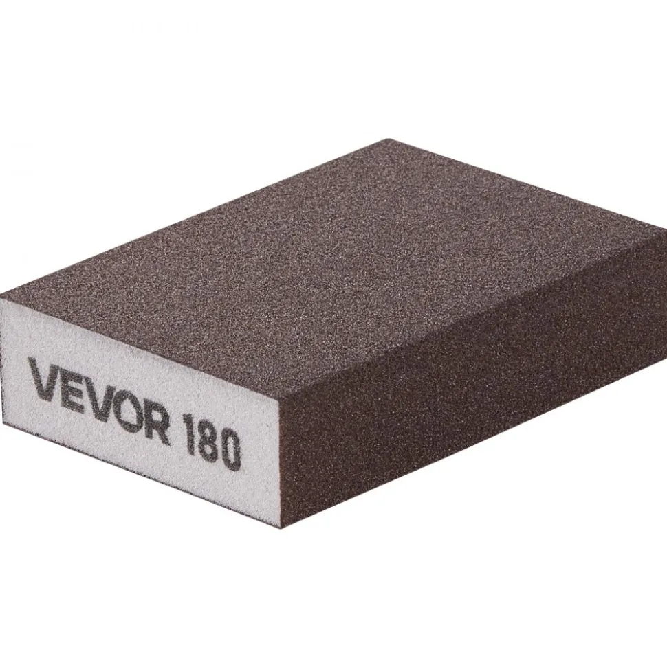 VEVOR Sanding Sponge, 10 Pcs, 60/80/120/180/220 Grit Assortment(2 Each), Washable and Reusable Sanding Blocks for Dry & Wet Use, Coarse to Fine Sandpaper Blocks, for Drywall Wood Metal Furniture